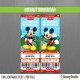 Mickey Mouse Clubhouse Birthday Ticket Invitations